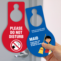 Do Not Disturb Pear Shaped Door Hang Tag