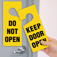 Do Not Open / Keep Open Door Hanger