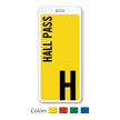 School Hall Pass ID, Letter H Pass