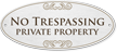 No Trespassing, Private Property DiamondPlate™ Door Sign