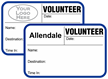 Custom Volunteer Tab Expiring Badge with Logo