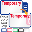 Tab Expiring Temporary Labels Book