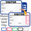 Tab Expiring Visitor Labels Book