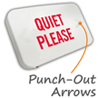 Quiet Please LED Sign with Battery Backup