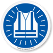 High Visibility Vest Symbol ISO Circle Sign