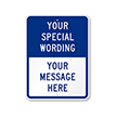 Custom Blue Split Template Parking Sign