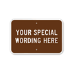 Custom Brown Horizontal Template Parking Sign