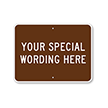 Custom Brown Horizontal Template Parking Sign