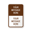 Custom Brown Split Template Parking Sign