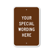 Custom Brown Vertical Template Parking Sign