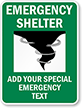 Custom Emergency Shelter Sign