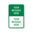 Custom Green Split Template Parking Sign