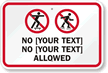 Custom No Skateboarding Sign