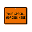 Custom Orange Black Horizontal Template Parking Sign