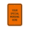 Custom Orange Black Vertical Template Parking Sign