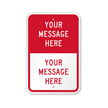 Custom Red Split Template Parking Sign