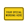 Custom Yellow Black Horizontal Template Parking Sign