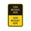 Custom Yellow Black Split Template Parking Sign