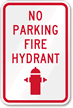 No Parking Fire Hydrant (graphic) No Parking Sign