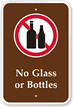 No Glass Or Bottles Campground Sign
