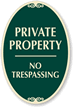 Private Property, No Trespassing Sign