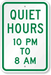 Quiet Hours   Church Sign