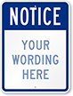 Notice Custom Visitor (blue reverse) Sign