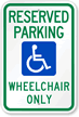 Handicap Parking Only Sign