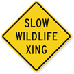 Slow Wildlife Xing Sign