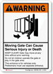 Warning Automatic Gate Sign