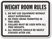 Weight Room Rules Sign