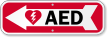 AED Left Arrow Sign