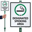 Designated Smoking Area Sign