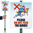 Please Do Not Feed the Birds Sign