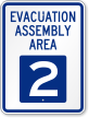 Evacuation Assembly Area 2 Emergency Sign