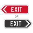 Exit Sign With Arrow