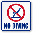 No Diving Sign