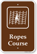 Ropes Course Campground Sign With Symbol