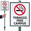 Tobacco Free Campus Lawnboss Sign