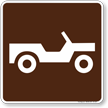 Trail/Road Vehicle Symbol Sign For Campsite