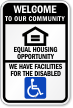 Welcome To Our Housing Community Sign