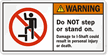 Don't Step, Damage I Shaft Result In Death Label