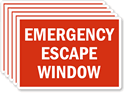 Emergency Escape Window Label