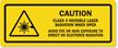 Class 4 Invisible Laser Radiation Avoid Exposure Label