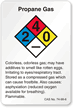 Propane Gas NFPA Chemical Label