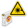 ISO Laser Beam Grab a Labels in Dispenser Box