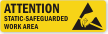 Static Safeguarded Work Area Attention Label