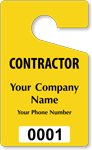 Plastic ToughTags™ for Contractor Parking Permits