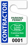 Plastic ToughTags™ for Contractor Parking Permits