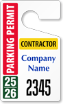 Plastic ToughTags™ for Contractor Parking Permits